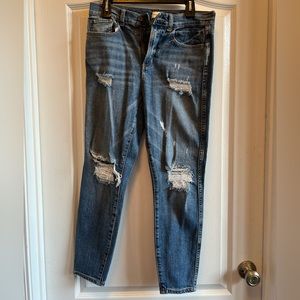 Sneak Peek high rise skinny jeans w/ rips